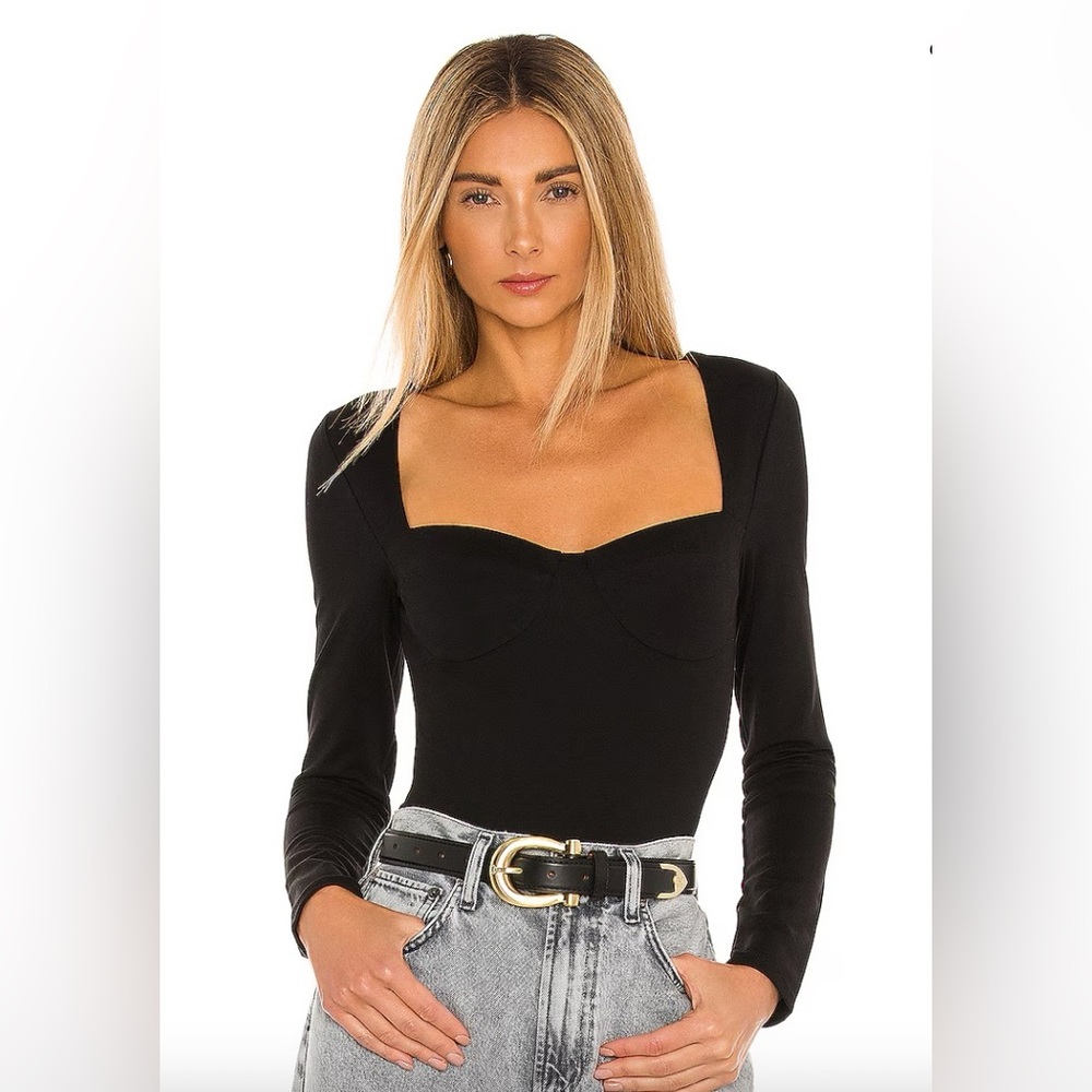 Reagan black long sleeve bodysuit NBD small
